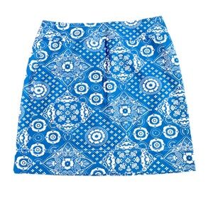 NWT Talbots Skirt, Sz. 6, Blue w/ White Flowers, Lined